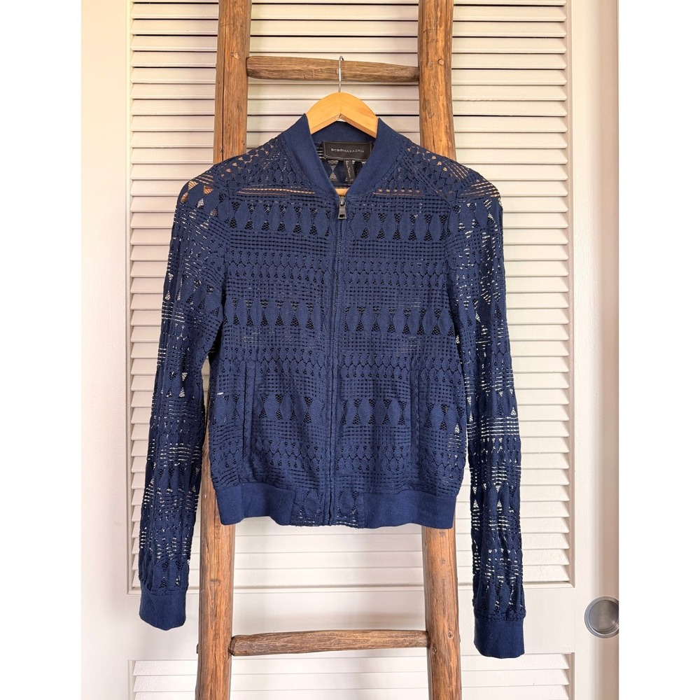 BCBGMAXAZRIA Bomber‎ Jacket XS Navy Blue